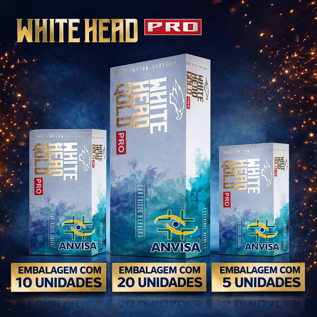 Cartucho White Head Pro para Tatuagem 10und  Traços Firmes e Precisos Sobreamento Micro pigmentação em Oferta na Shopee