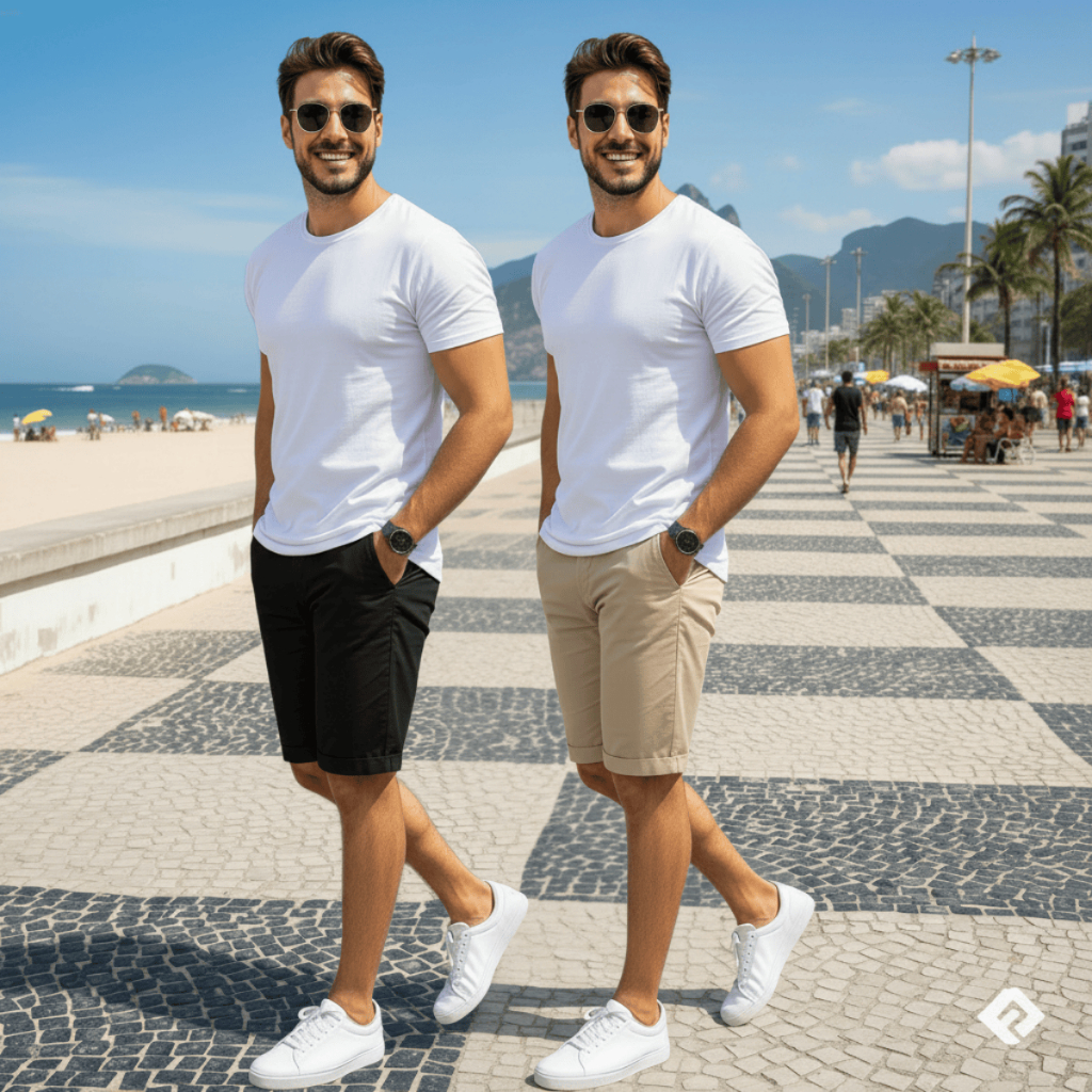 Kit 2 Bermuda Sarja Colorida Jeans Premium Masculino Diversas Cores