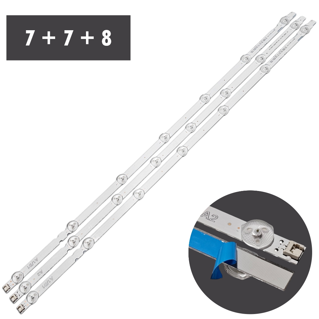 Kit 3 Barras de LEDs 778 Para Tv LG 32ln5400 32ln5700 32la6200 32ln540b 32ln560b 32ln570b 32la613b