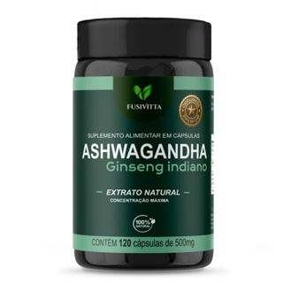 Ginseng Indiano Ashwagandha 500 Mg 120 Caps 100% Natural - FusiVitta em Oferta na Shopee