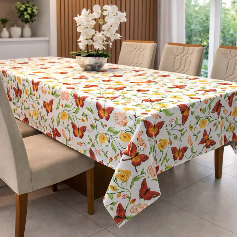 Toalha de mesa para 4/6/8 lugares ideal para decoração de sala de jantar cozinha ambiente externo