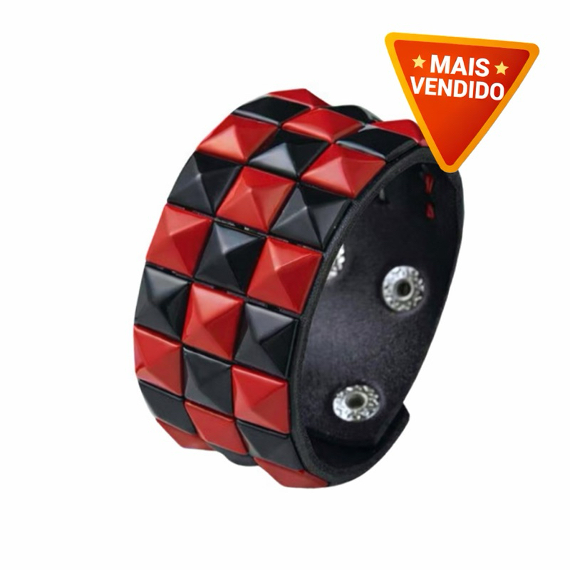 Pulseira Scene Bracelete Emo Xadrez Variadas Pop Punk Colors Piramide em Oferta na Shopee