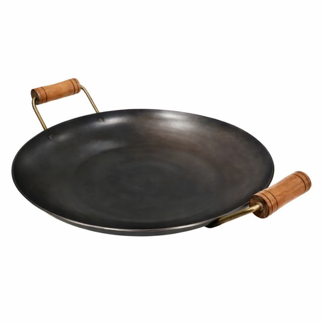 Chapa Disco De Arado Original Grande Tacho Porçoes Em Geral Alça De Madeira (41CM) Grandes Eventos