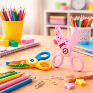 Tesoura Escolar Infantil 13cm Kids Para Massinha Modelar Papel Voltas As Aulas em Oferta na Shopee