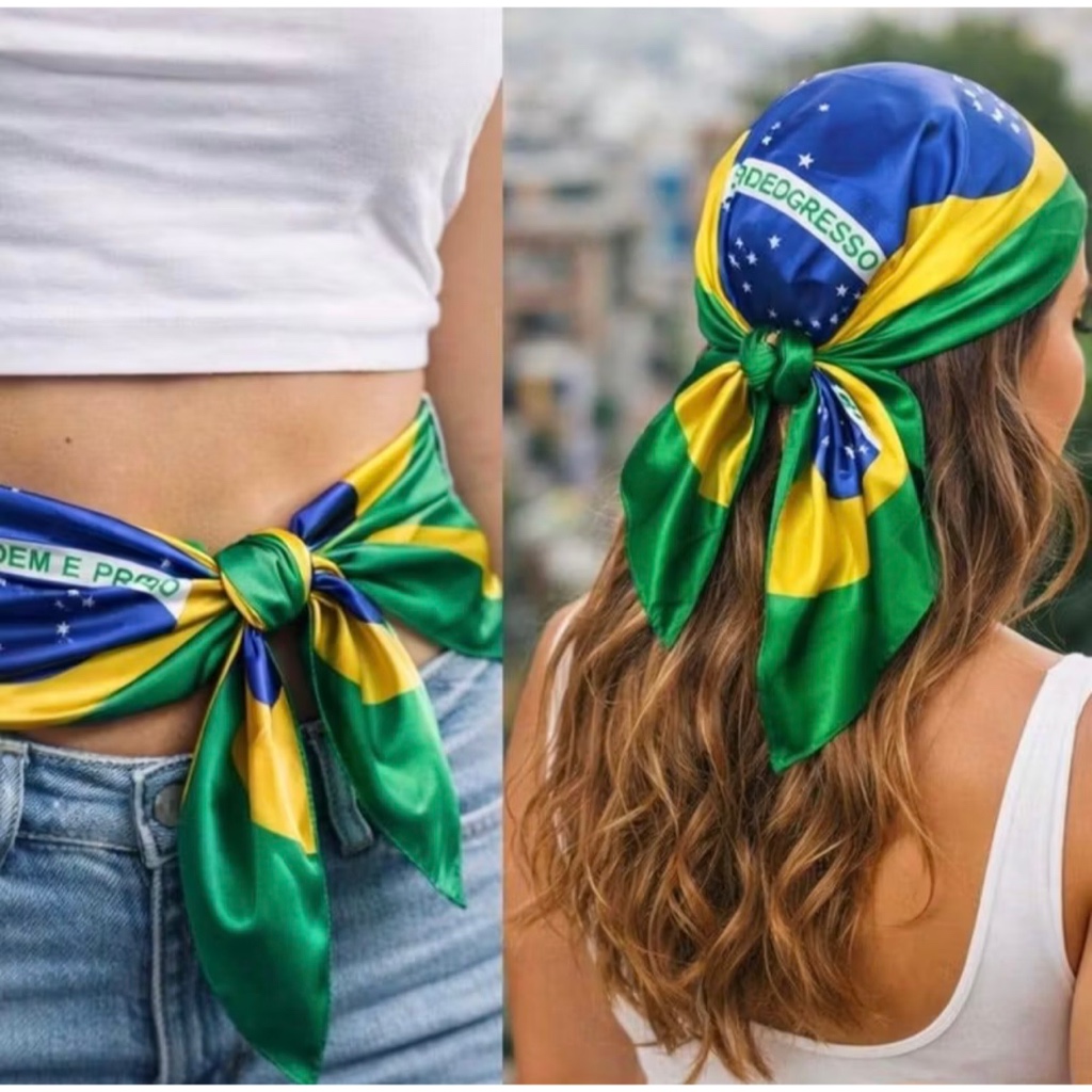LENÇO DO BRASIL FEMININO em Oferta na Shopee