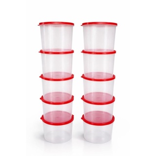 Kit Potes Plástico Porta Mantimentos Organizador Alimentos Diversas Cores De Tampas 1Litro Cozinha em Oferta na Shopee