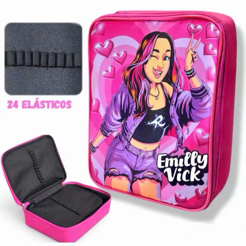Estojo Box Grande Emilly Vick Capacidade 100 Lápis Caneta em Oferta na Shopee