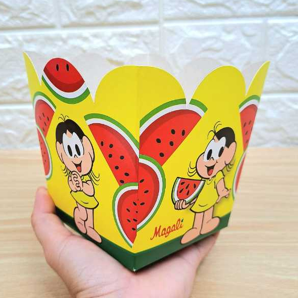 10 Cachepots de Papel Personalizado para Decoração de Festas Lembrancinha Centro de Mesa Magali em Oferta na Shopee