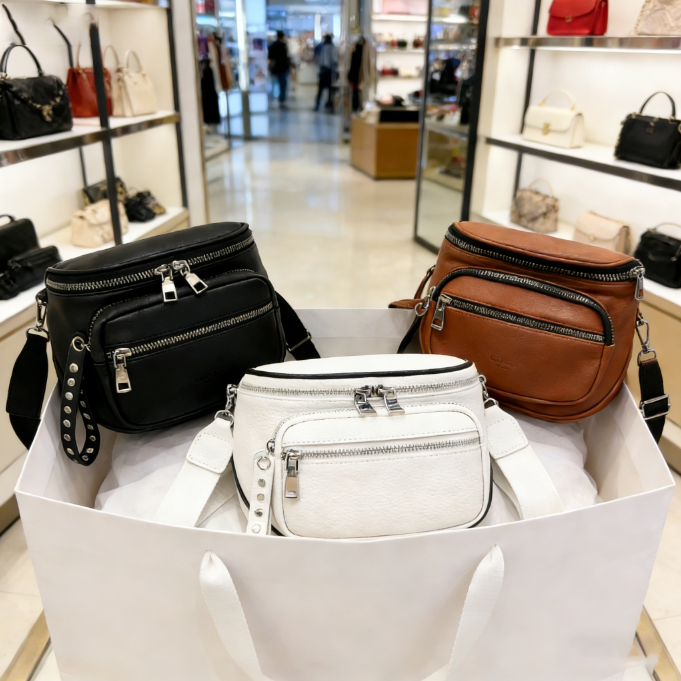 Bolsa Estilo Pochete PU Feminina Luxo De Ombro Alça Transversal Couro em Oferta na Shopee