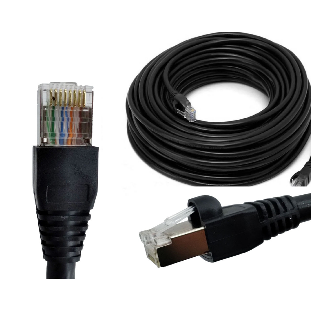 Cabo De Rede 10 Metros Internet Rj45 Cat6 Ultra Velocidade Cor Preto
