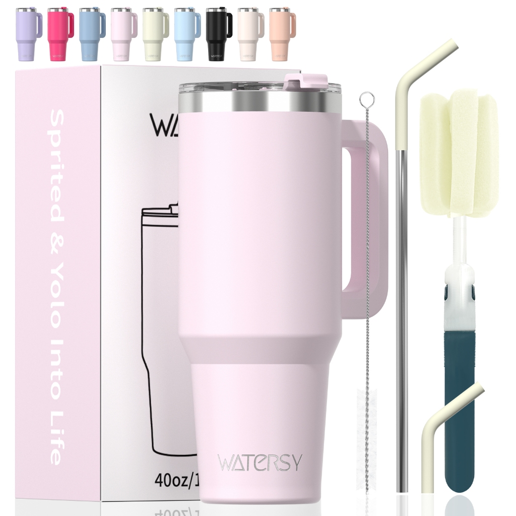 WATERSY Garrafa de água portátilcom isolamentotérmico de grande capacidade,1182ml, emaço inoxidável.