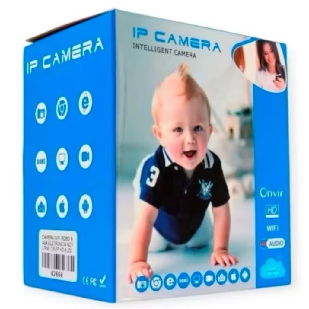 Câmera de Segurança Wi-Fi Full Color – Visão Noturna Colorida, IP44, Compatível com App Yoosee