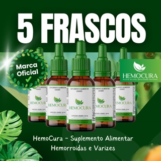Kit 5x HemoCura Gotas 30ml – Suplemento Alimentar | Oficial em Oferta na Shopee