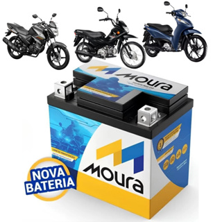 Bateria moto Titan Fan Biz Broz Fazer 125 150 160 Mix Flex 12V MA5D Original Moura em Oferta na Shopee