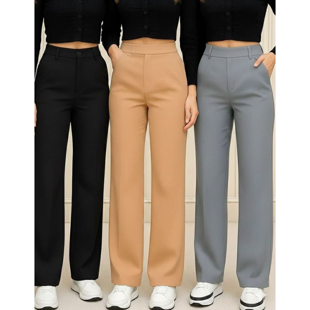 Kit 2 Calças Pantalona Alfaiataria Premium Elegante PROMOÇÃO M AO GG em Oferta na Shopee
