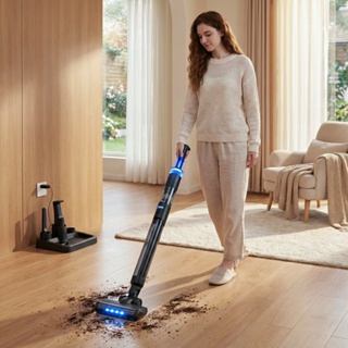 Máquina de limpeza Pisos 5 em 1 de Alta Potência 200W, 4 modos, pode deitar-se para giro flexível, sem manchas em Oferta na Shopee