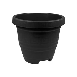 Kit 5 Vaso Redondo Grande 15L Preto para Plantas Jardim Decorativo Resistente