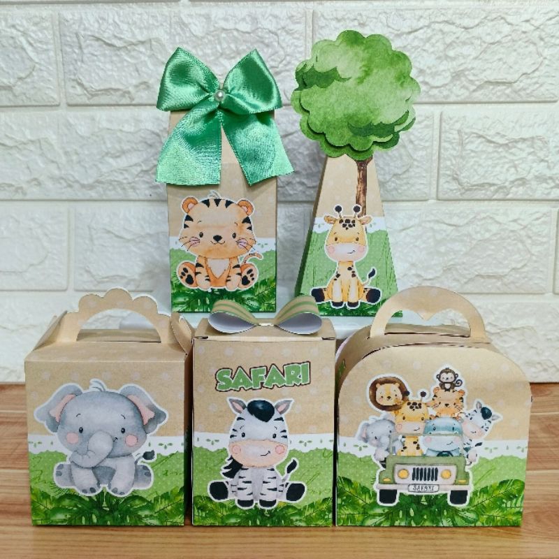 Kit Papelaria Personalizada  SAFARI BABY Lembrancinhas Festa Aniversário - DESMONTADO