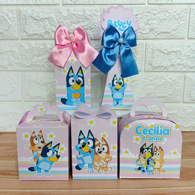 Kit Papelaria Personalizada Blui Margaridas Lembrancinha Festa Aniversário - DESMONTADO