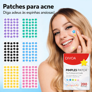 Adesivos Secador de Espinhas Acne Pele Limpa 240 Pacote Patches em formato de estrelas cor aleatória em Oferta na Shopee