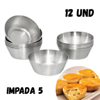 KIT  12 Formas Para Empada Numero 5 Forminha Mini Empada Salgado Aluminio em Oferta na Shopee