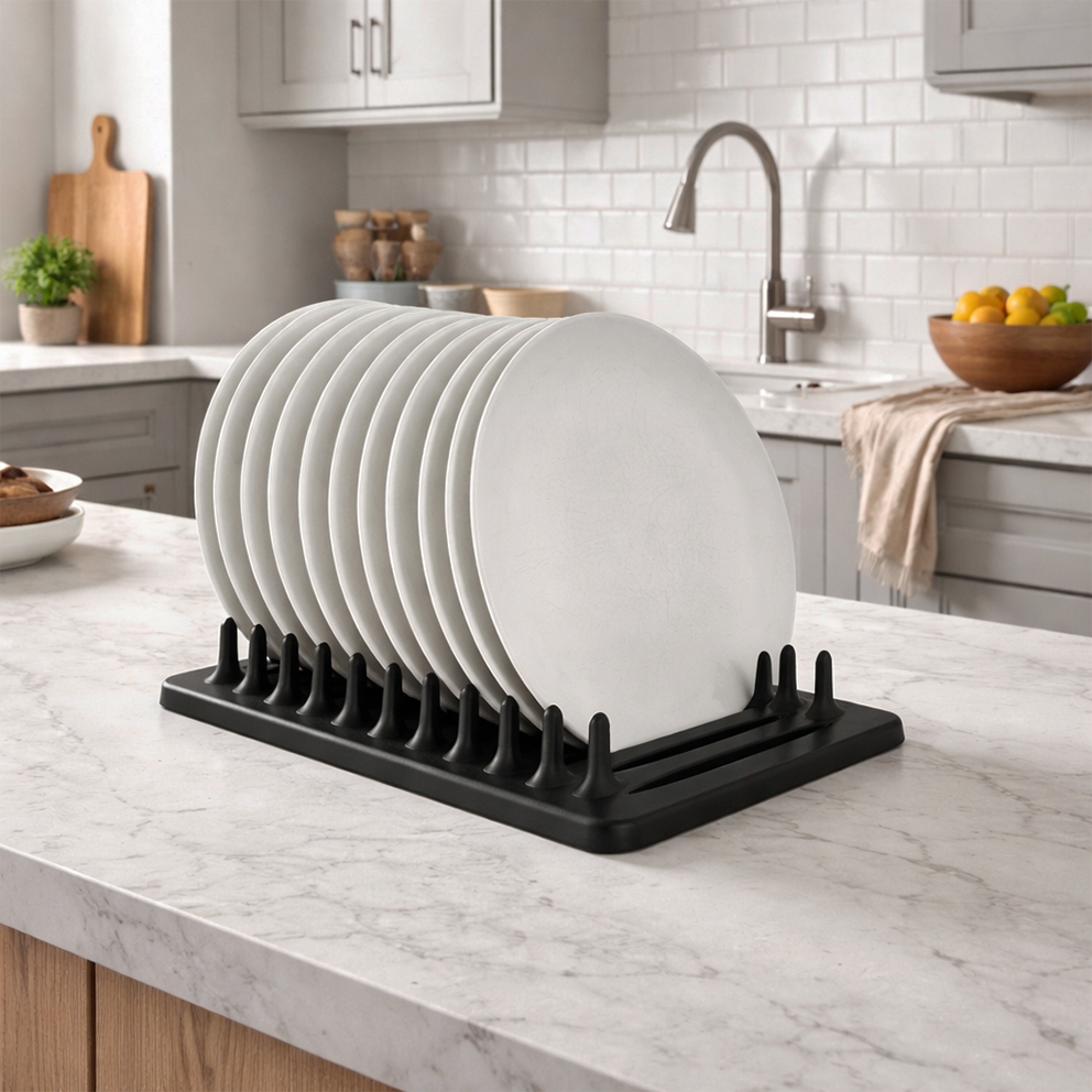 Organizador de Pratos para Cozinha – Porta Pratos para Armário e Bancada Suporte Organizador
