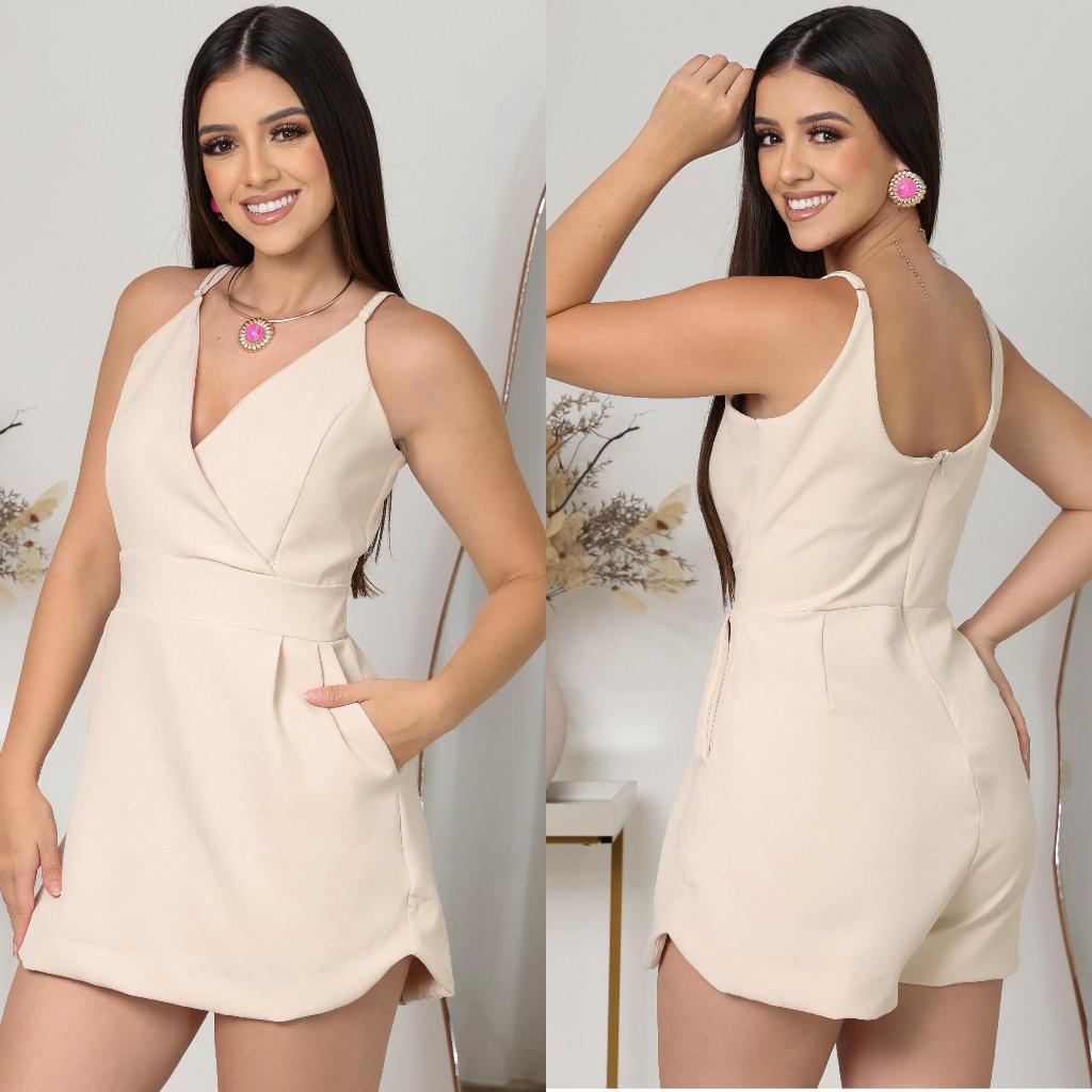 MACAQUINHO SHORT SAIA FEMININO ALFAIATARIA NOVA COLEÇÃO  [M.G.GG.EG.G1]