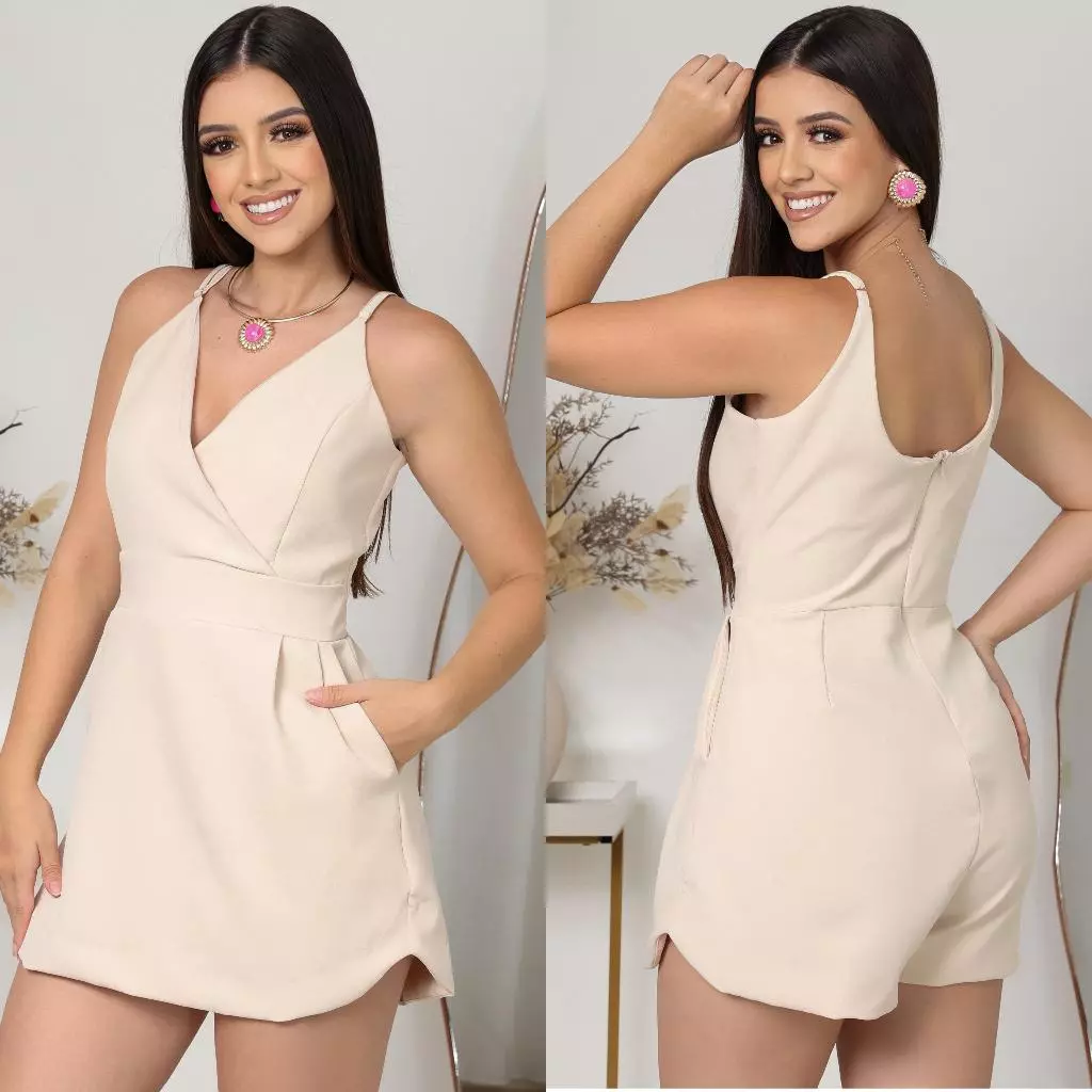 MACAQUINHO SHORT SAIA FEMININO ALFAIATARIA NOVA COLEÇÃO  [M.G.GG.EG.G1]