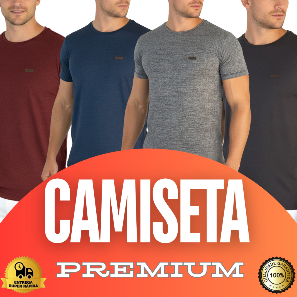 Camisa Masculina Fit Camiseta Manga Curta Masculino Treino Academia Blusa Corrida Proteção UV