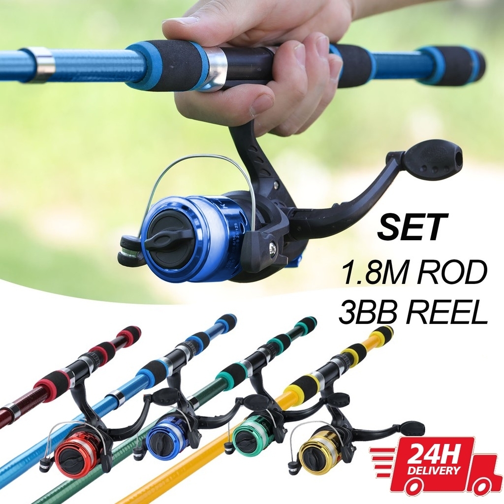 Vara De Pesca 60-120lbs Completa Com Molinete Esportiva Ao Ar Livre Robalo Portátil