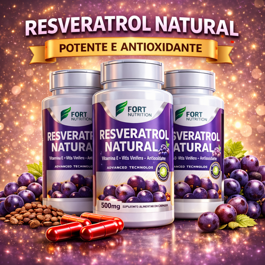 Resveratrol Cápsulas 500mg + Vitamina E | 100% Puro | Original | Uso Diário em Oferta na Shopee