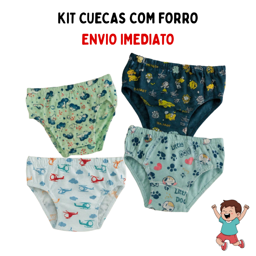 Kit 10 Cueca Infantil Slip - Cueca Infantil Algodão em Oferta na Shopee