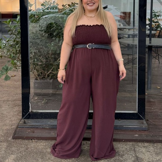 Macacão Longo Feminino (Veste do 44 ao 60): Estilo e Liberdade! em Oferta na Shopee