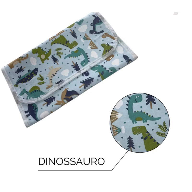 Trocador de Fralda Portátil Impermeável e Acolchoado 70x34cm