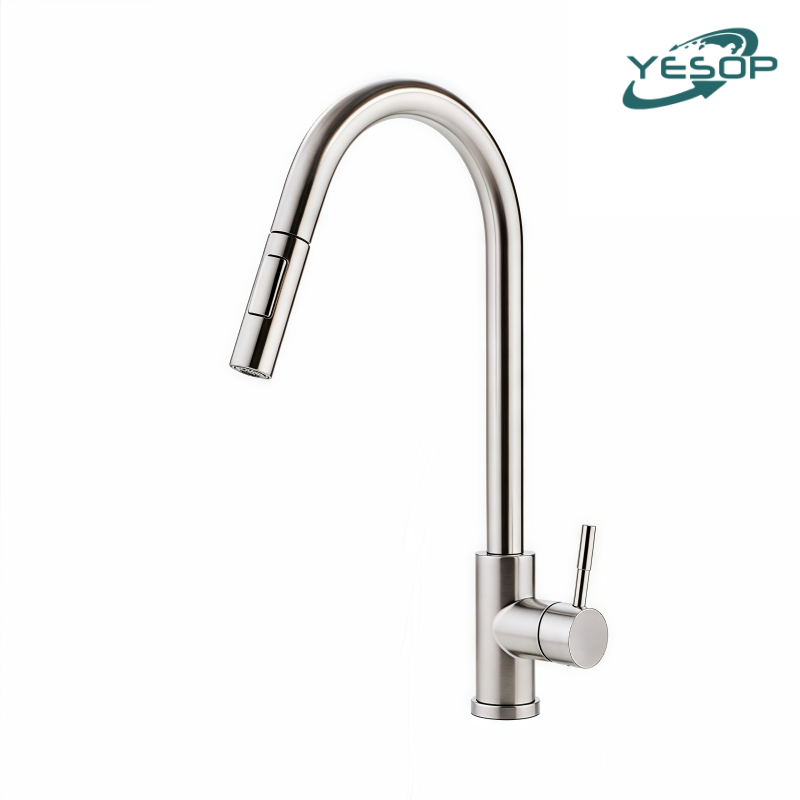 YESOP Torneira Cozinha Gourmet Misturador Monocomando Aço Inoxidável Escovada em Oferta na Shopee