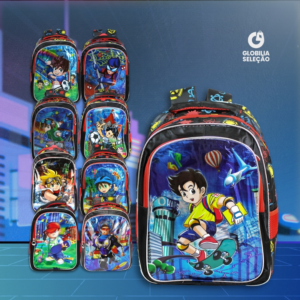 Mochila Infantil Masculina Escolar Impermeável MA5712-DA