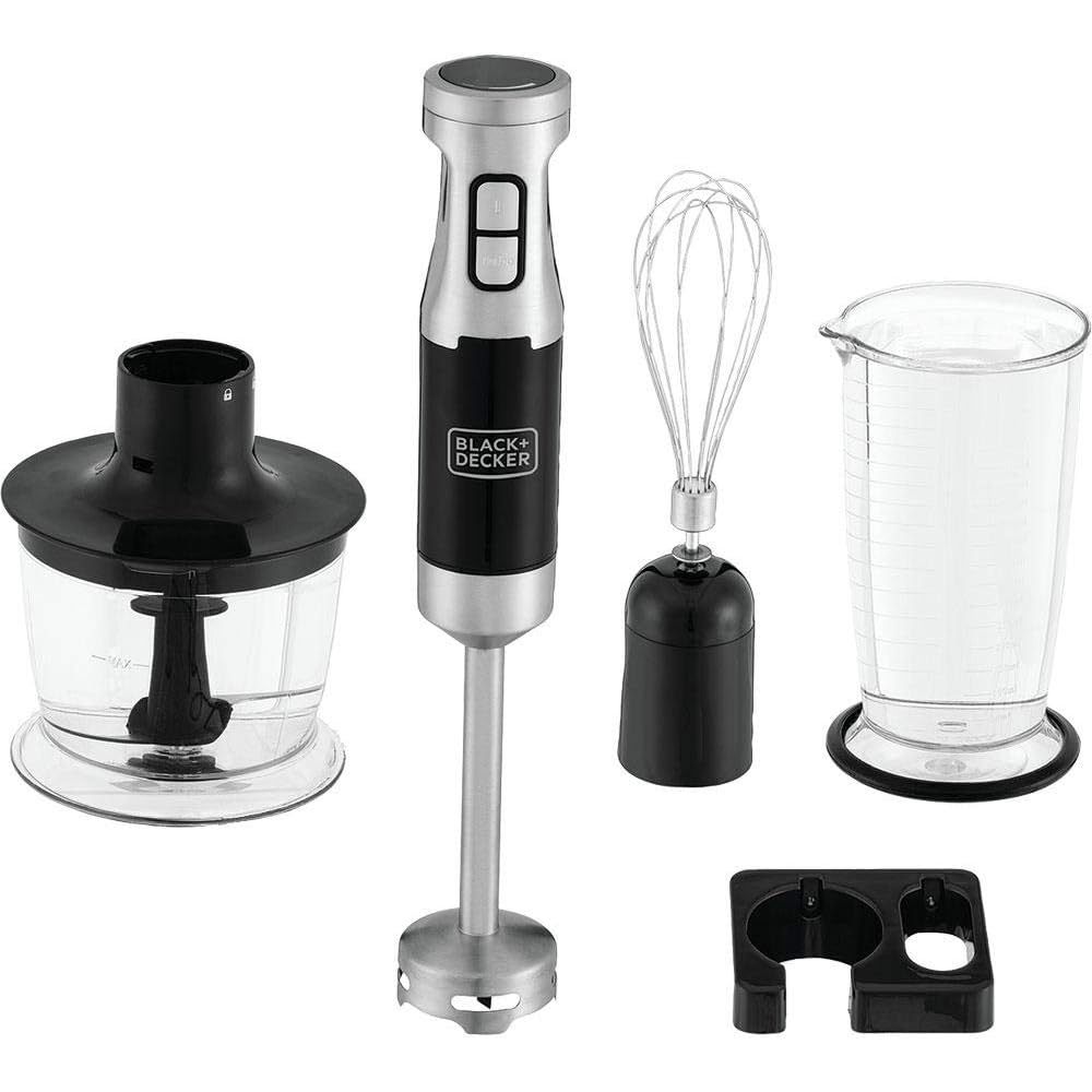 Mixer 110v 127v Portátil Black+decker Mk600 Mini Processador Vertical 3 Em 1  MK600 Design Em Inox