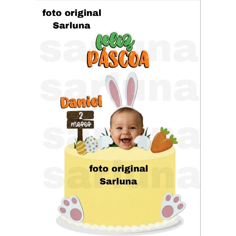 Topo de Bolo Tema Páscoa | BuscaProdutos