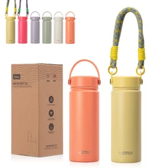 Garrafa Térmica WATERSY 532ml Aço Inoxidável, Quente/Frio por Horas, p/ Academia e Viagem