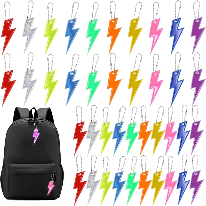 Kit  Chaveiros Refletivos Raio 10cm Para Mochila Bike aventura acampamento