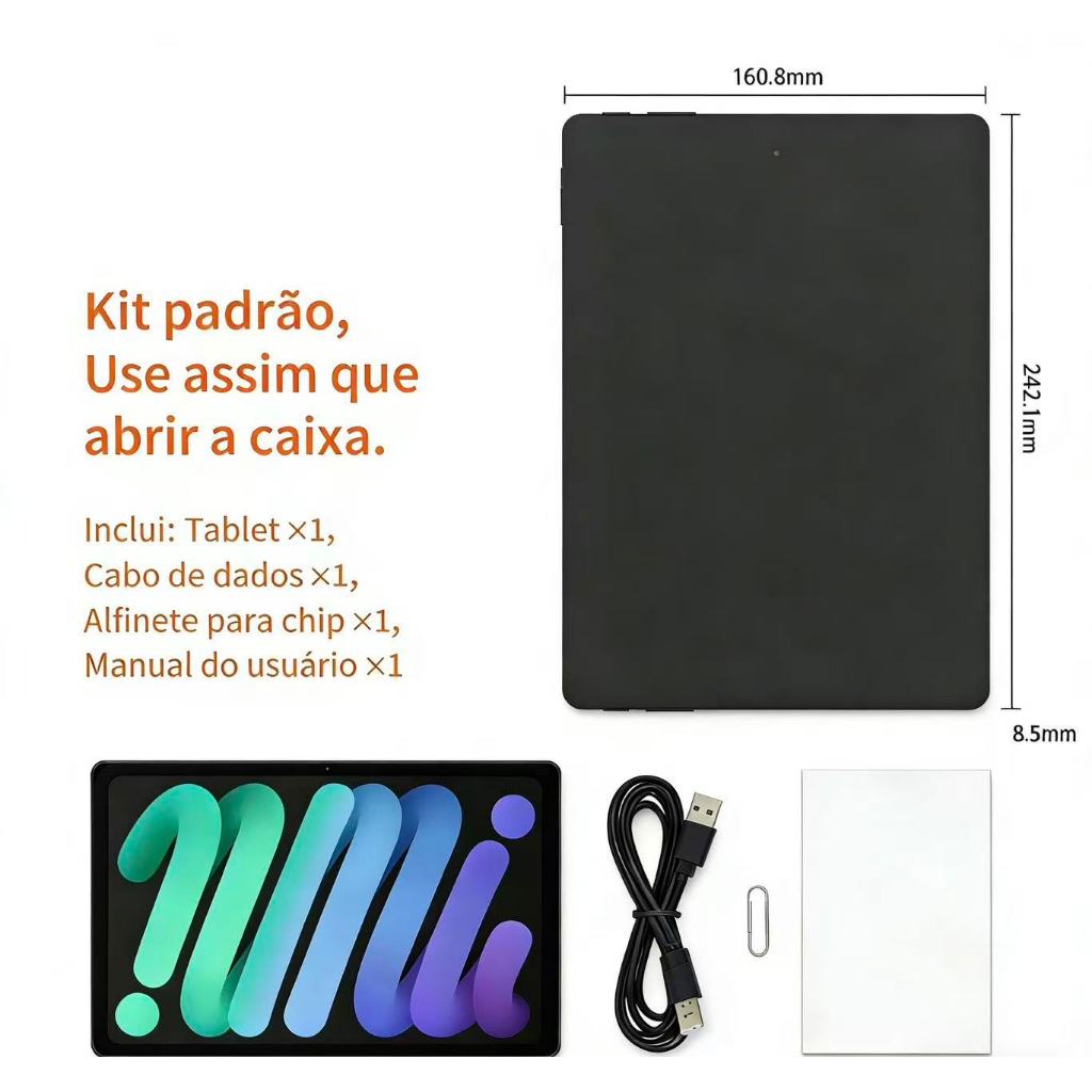 Tablet novo 3GB RAM + 32GB de armazenamento