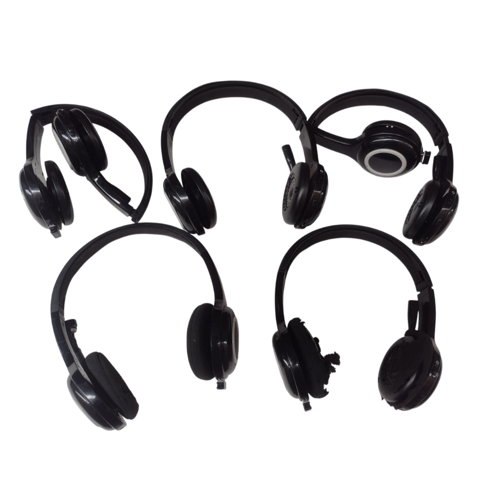 5 Fones Logitech Defeito Sucata Usar Peças - Leia Descrição