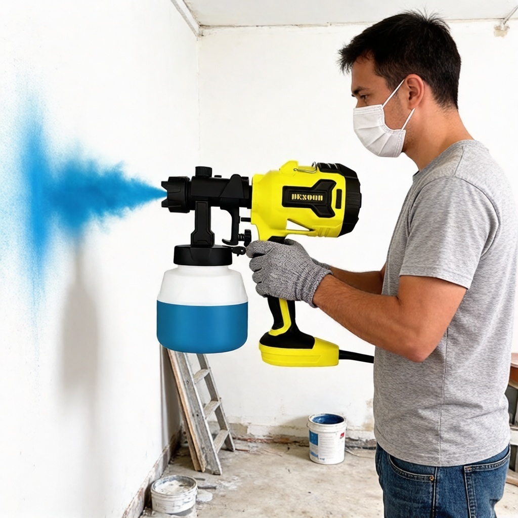 Pistola Pintura HVLP Elétrica 600W Profissional Pulverizadora 800ML Desoon Pistola de Pintura