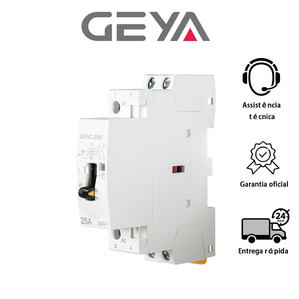 GEYA disjuntor Relé Contactor CA doméstico para Motor pequeno monofásico 220V INMETRO
