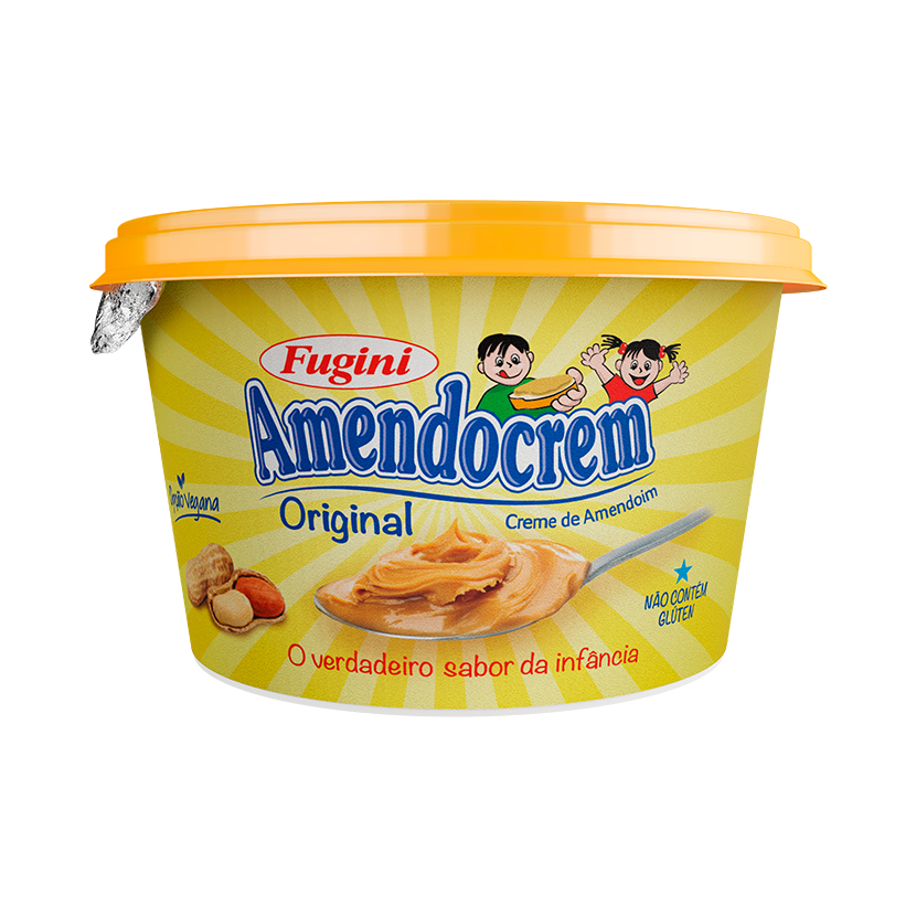 3 Pasta de Amendoim Amendocrem Tradicional Fugini 200 g - Não Contem Glúten