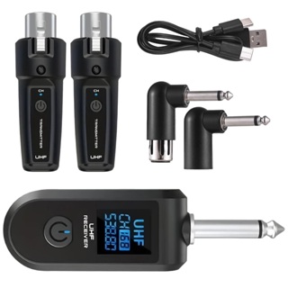 Sistema de microfone sem fio k1uhf duplo transmissor macho e 2 receptores para enviar adaptador em Oferta na Shopee