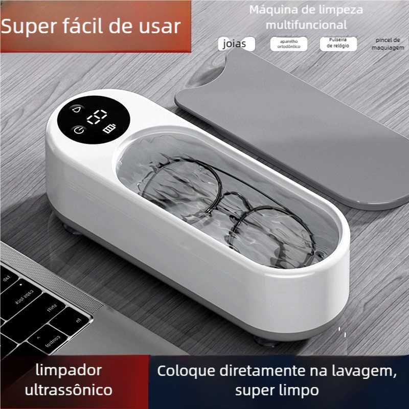 Máquina De Limpeza Ultrassônica Alta Frequência Vibração Wash Cleaner Lavar Jóias Óculos Relógio De Lavagem Pequeno Anel