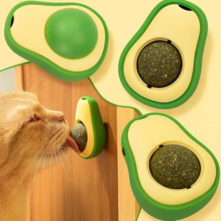 Abacate De Brinquedo Para Gatos Com Catnip Erva Gato Natural Bola de Lamber Limpeza dos Dentes Lanche em Oferta na Shopee