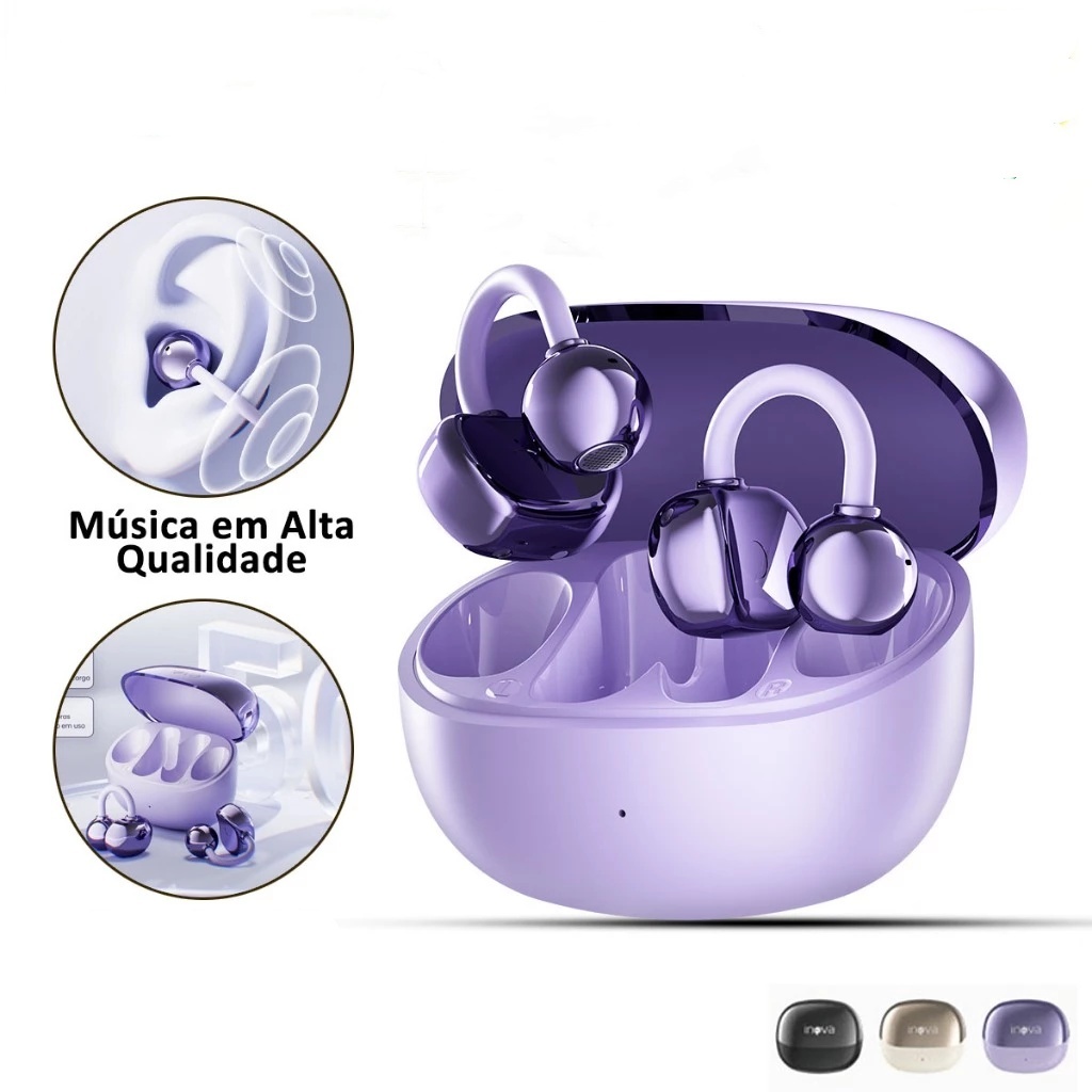 Fone De Ouvido Bluetooth 5.4 Toque DE Impressão Digital Autonomia ANC Cancelando Ruído em Oferta na Shopee