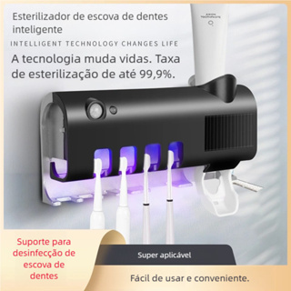 Suporte Para Escova De Dentes Esterilizador Com Luz UV Antibacteriano Automático De Creme Dental em Oferta na Shopee